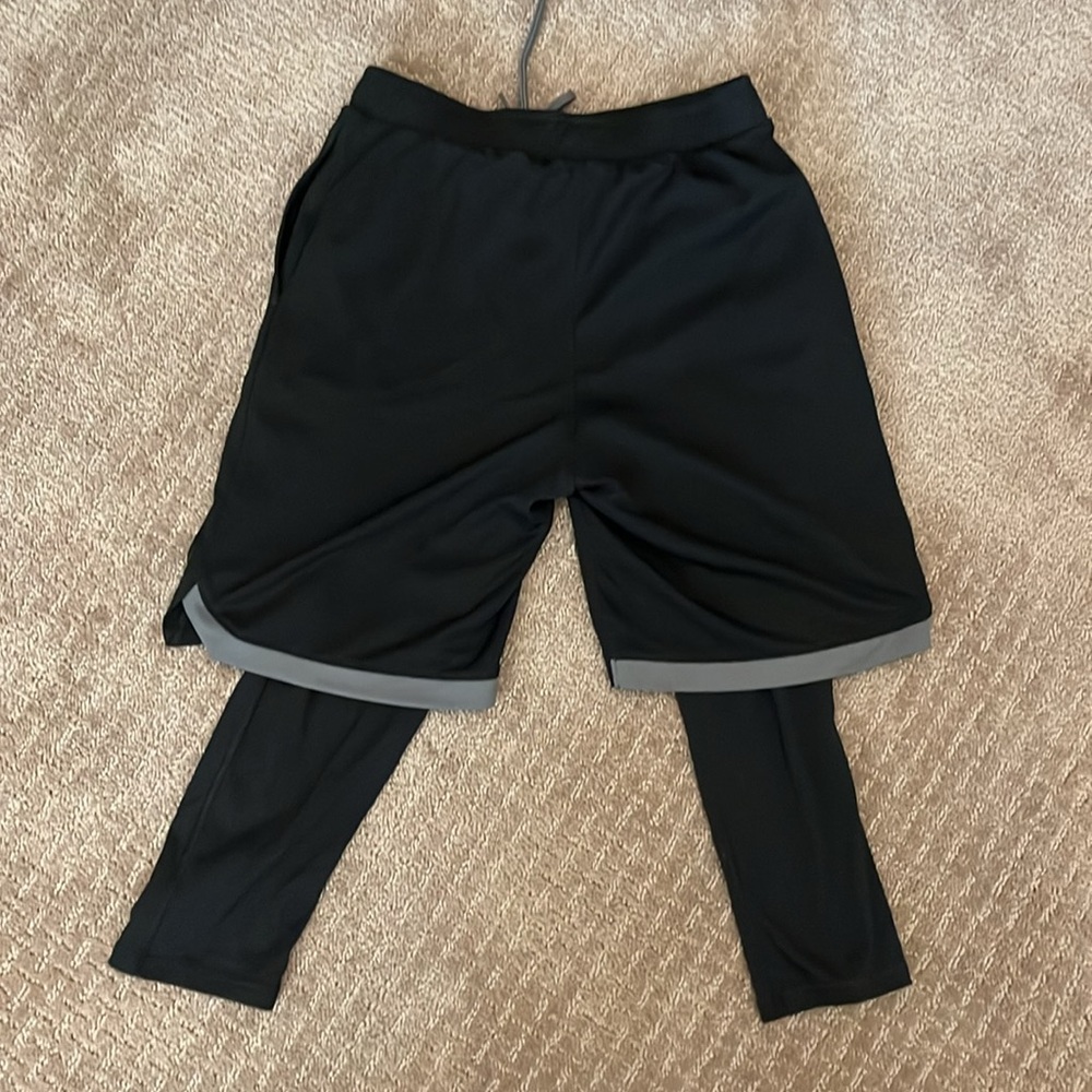 Black Athletic Shorts with Leggings